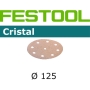Blister de 5 abrasifs Festool Cristal Ø 125 mm, grain 80