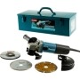Meuleuse électrique Makita 9558NBKDX3, 840W 125mm + kit d'accessoires