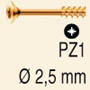 Vis acier bichromatés 2.5 - PZ1